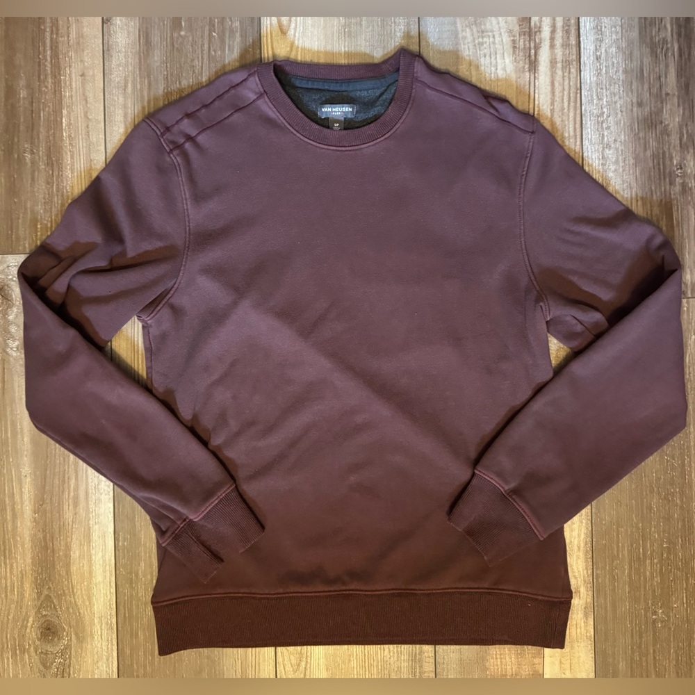 Van Heusen Women’s Pullover Sweatshirt Fleece Lined Red Small